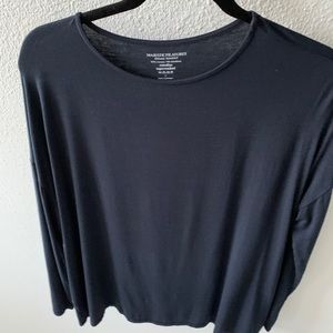 Majestic Filatures Dark blue drop sleeve top